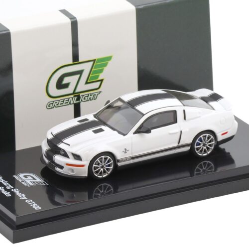 1:64 Greenlight X Motorhelix 2007 Ford Mustang Shelby GT500 Super Snake Performance white
