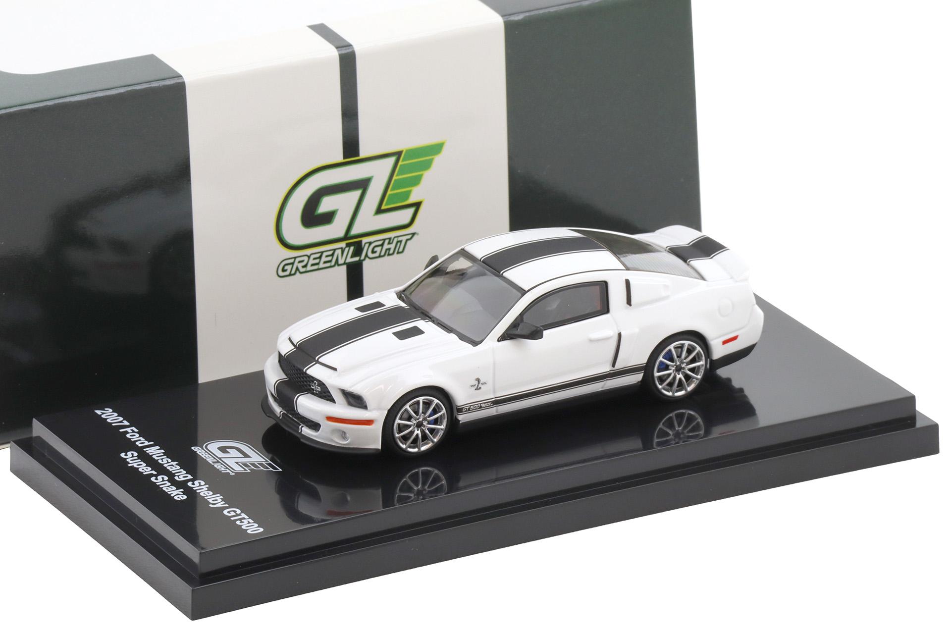 1:64 Greenlight X Motorhelix 2007 Ford Mustang Shelby GT500 Super Snake Performance white