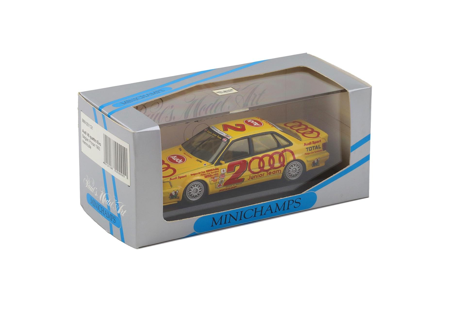 1:43 Minichamps Audi V8 Quattro Evo Belgian Procar 1993 Hemroulle #2