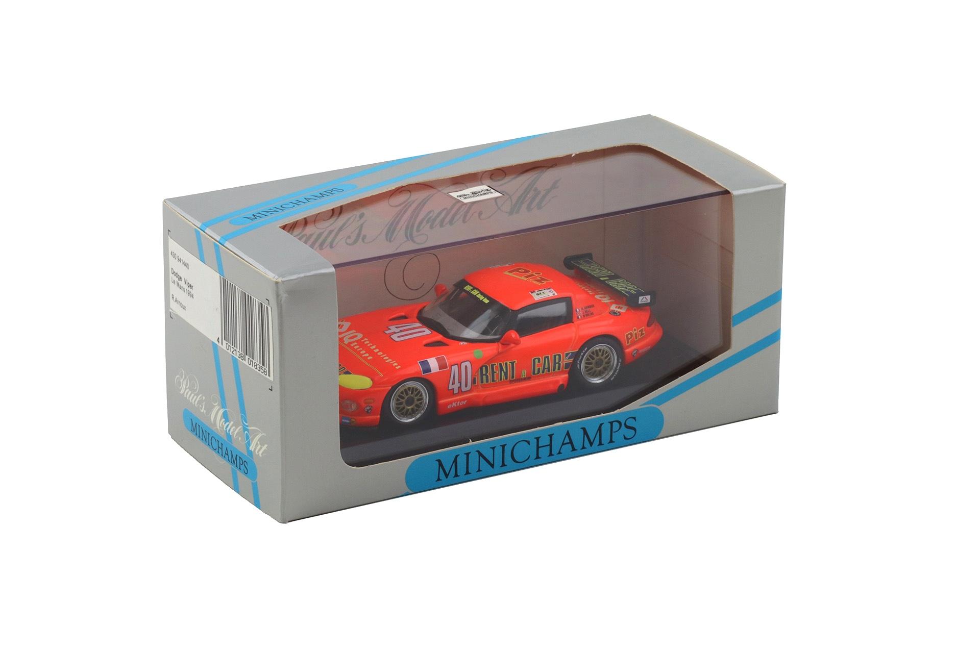 1:43 Minichamps Dodge Viper Hard Top Le Mans 1994 R.Arnoux #40