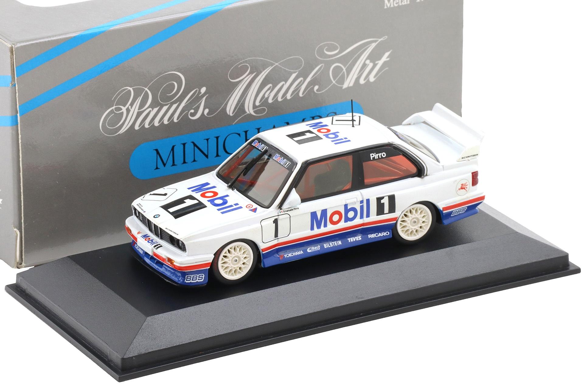 1:43 Minichamps BMW M3 E30 DTM 1. GP Macau 1992 E.Pirro Mobil1
