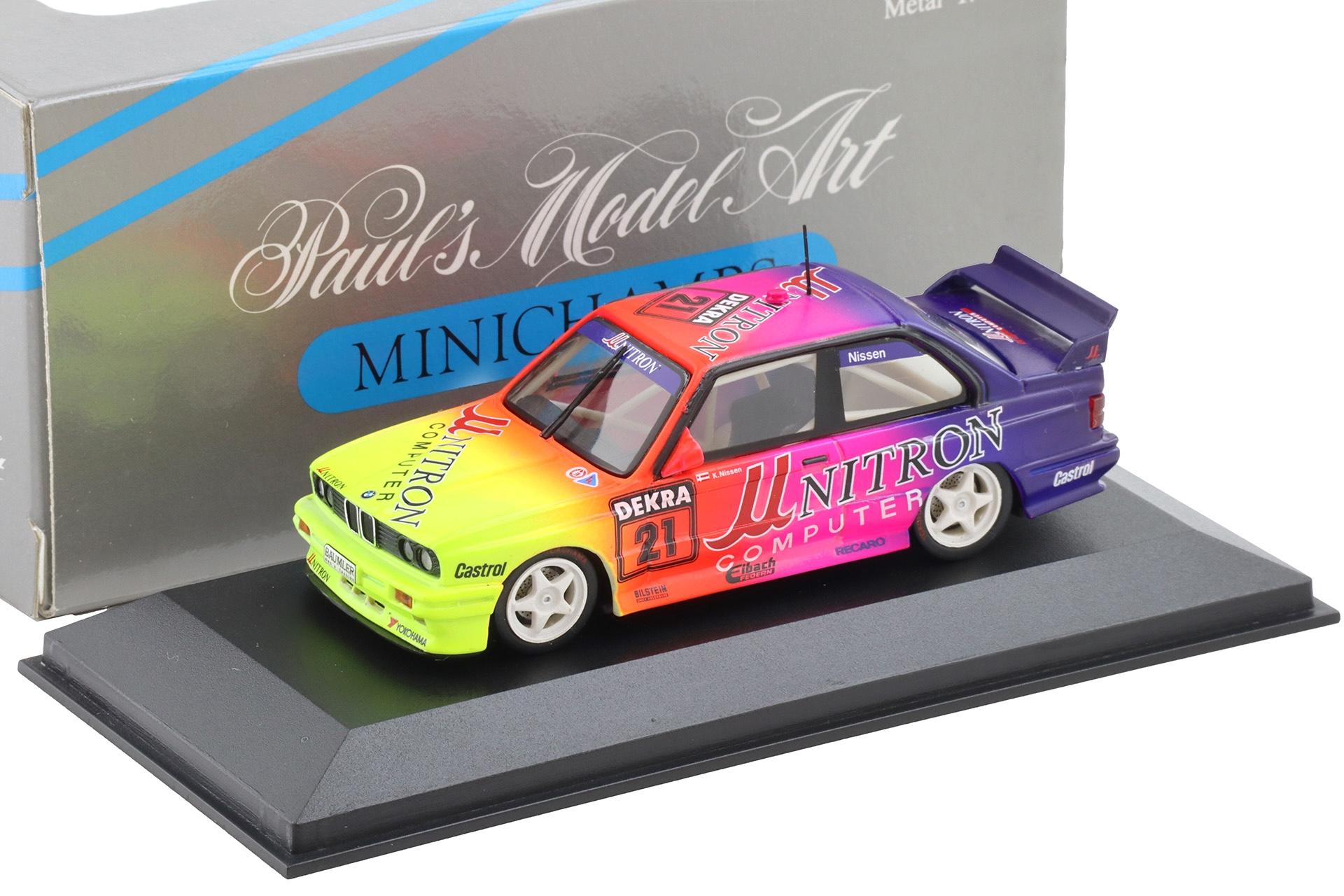 1:43 Minichamps BMW M3 E30 DTM 1992 Unitron Nissen #21