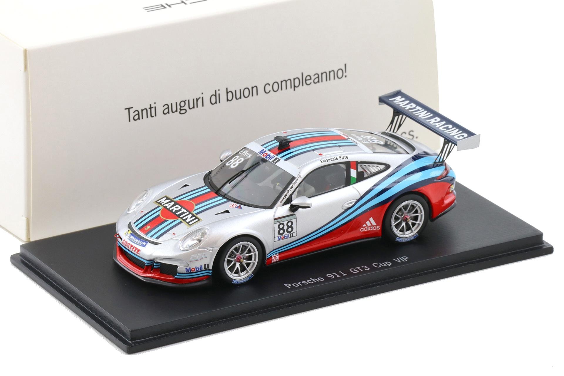 1:43 Spark Porsche 911 991 Cup VIP Martini n°88 Emanuele Pirro 2013 MAP DEALER