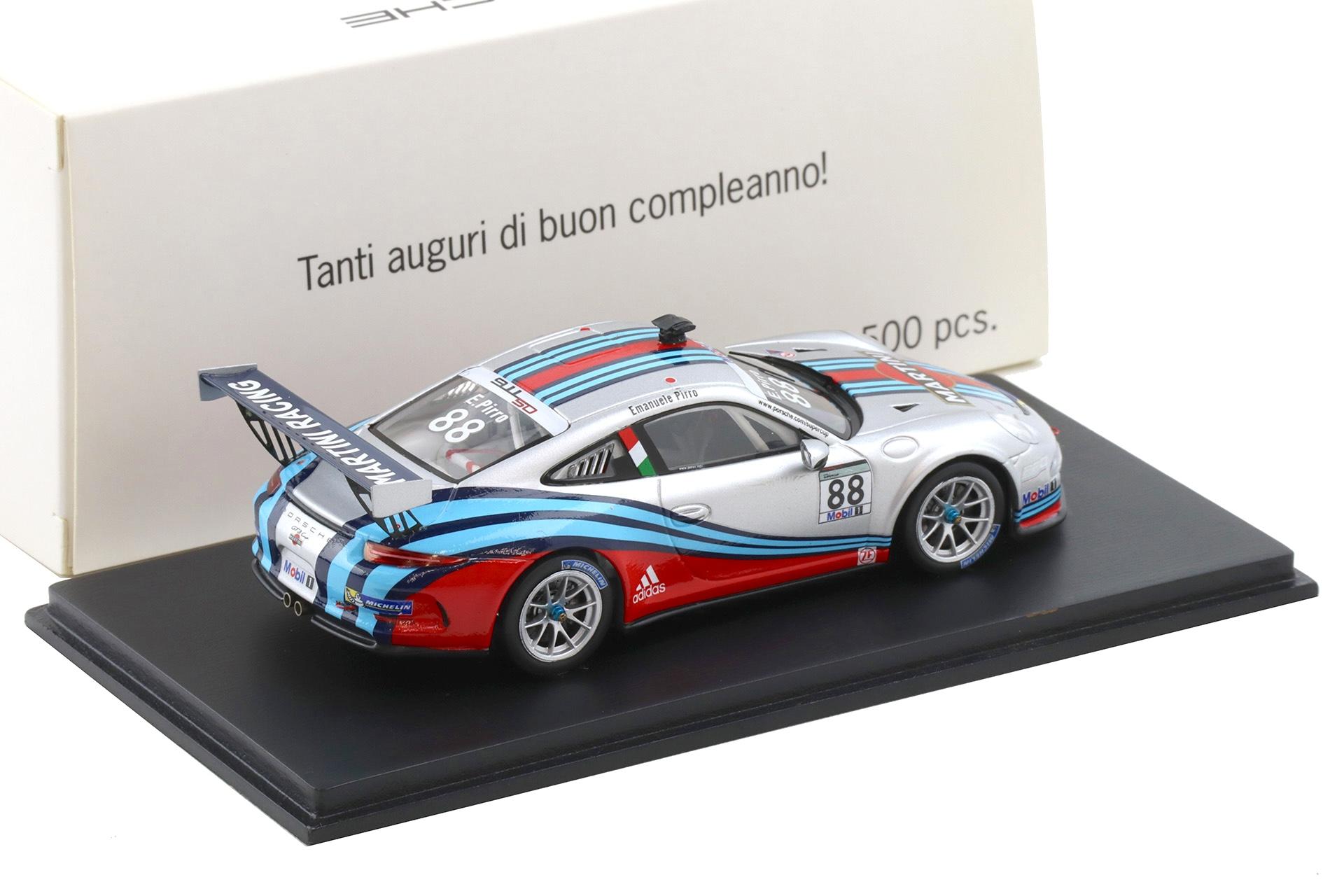 1:43 Spark Porsche 911 991 Cup VIP Martini nÂ°88 Emanuele Pirro 2013 MAP DEALER