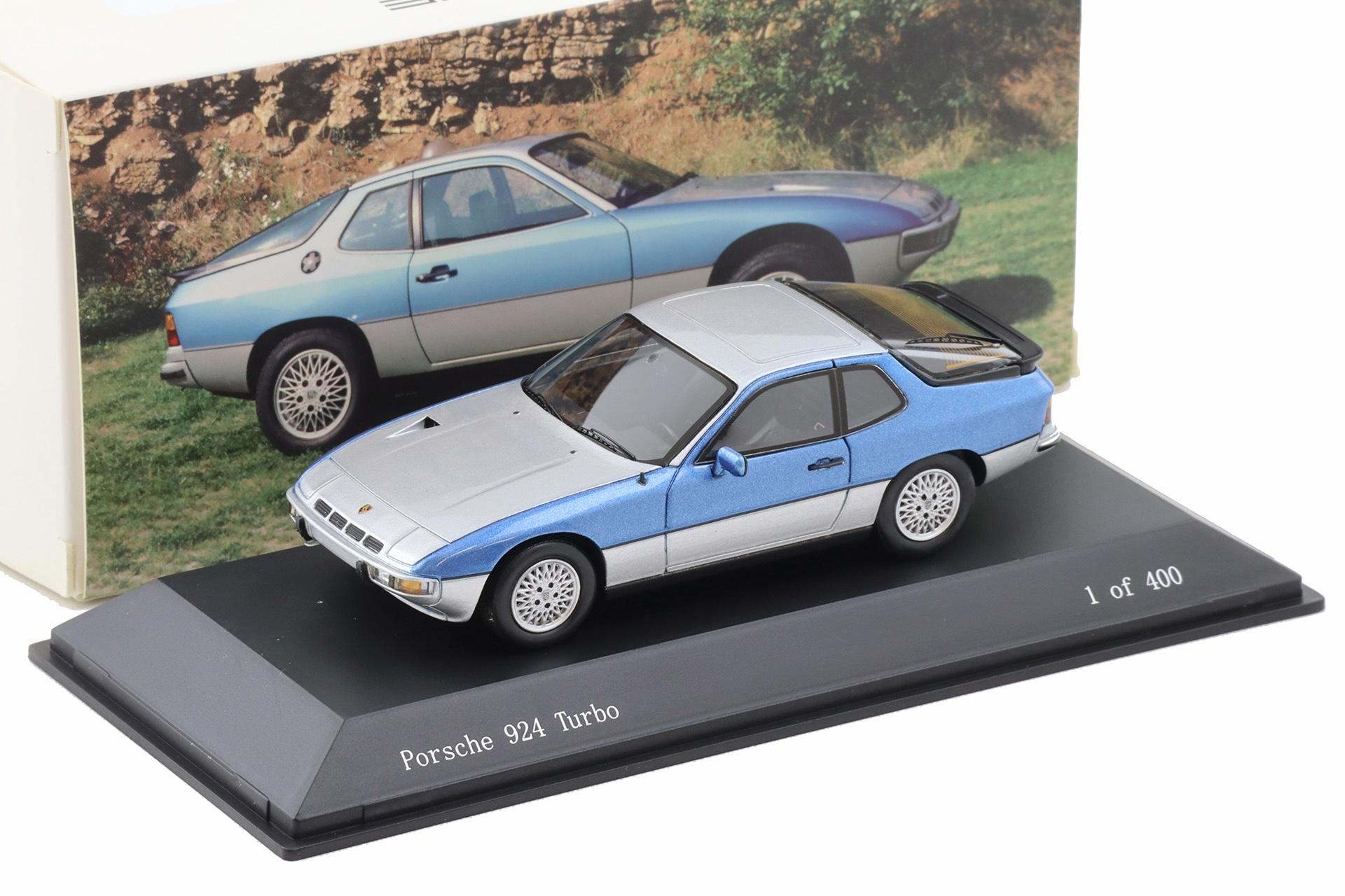 1:43 Spark Porsche 924 Turbo Bi-Color silver/ blue metallic MAP DEALER