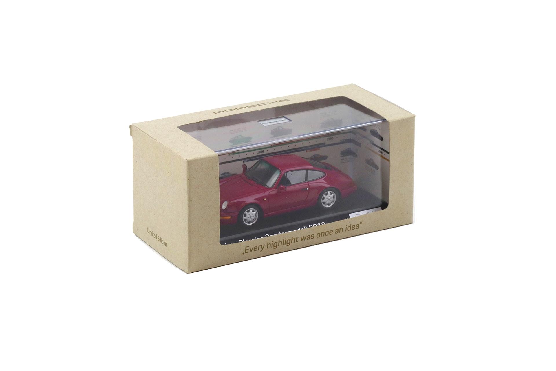 1:43 Spark Porsche 911 964 Carrera 4 Rubystone Techno Classica 2018 WAX DEALER