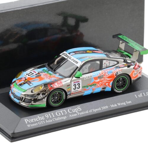 1:43 Minichamps Porsche 911 997 GT3 CupS Weng Sun Mok #33 Winner Asian of Speed 2009
