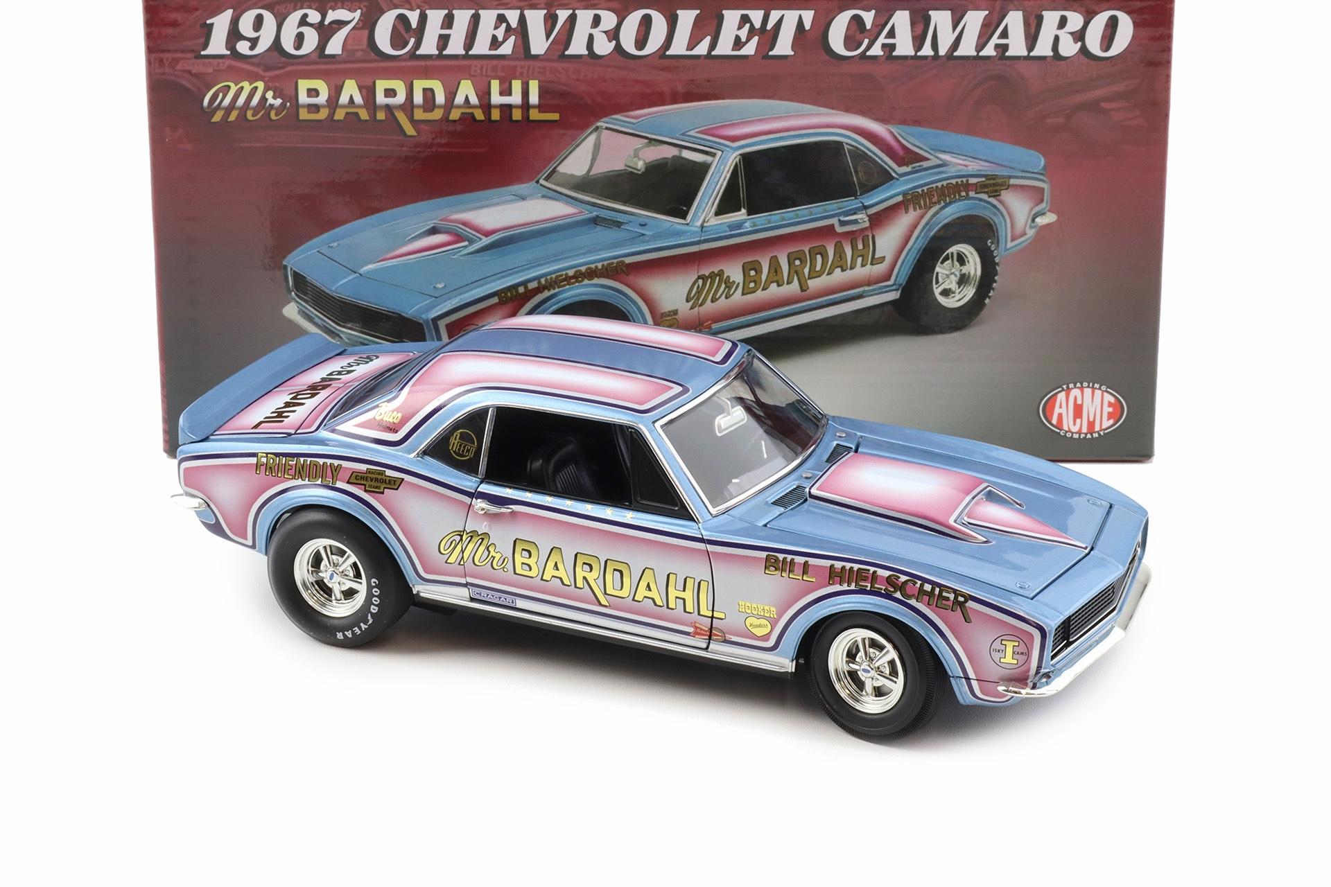 1:18 ACME 1967 Chevrolet Camaro Mr. Bardahl Drag blue metallic A1805735