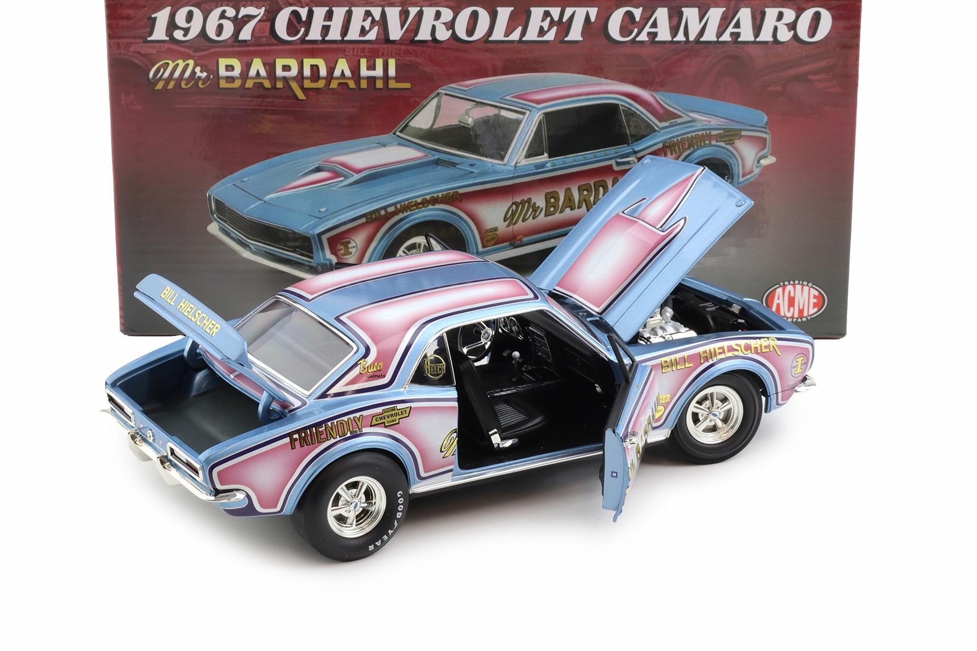 1:18 ACME 1967 Chevrolet Camaro Mr. Bardahl Drag blue metallic A1805735
