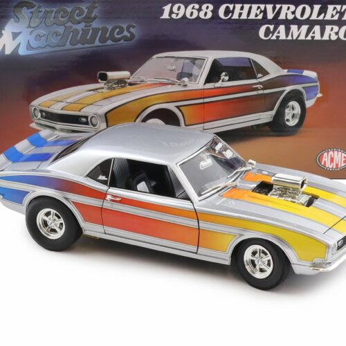 1:18 ACME 1968 Chevrolet Camaro Street Machine silver metallic A1805733