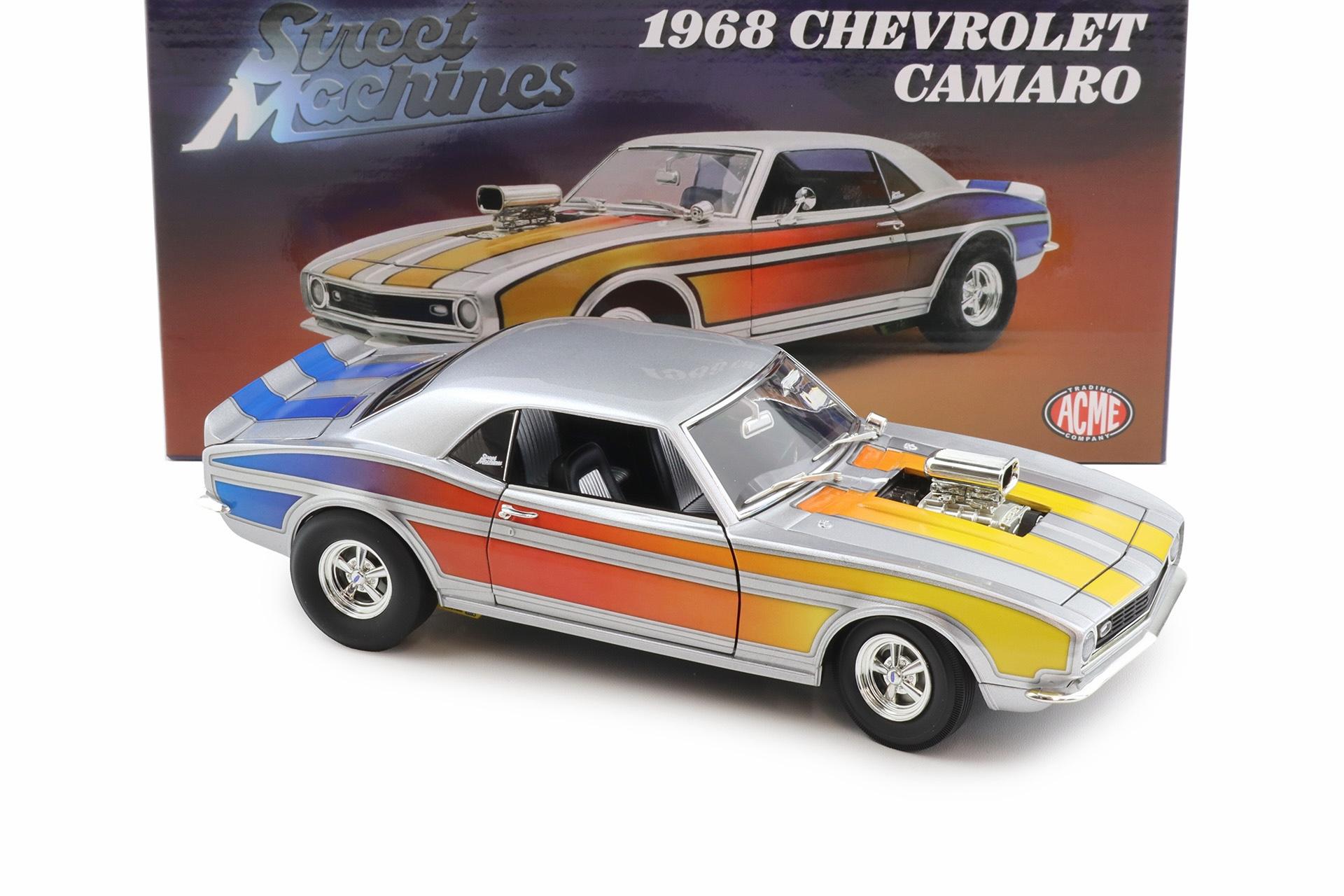 1:18 ACME 1968 Chevrolet Camaro Street Machine silver metallic A1805733