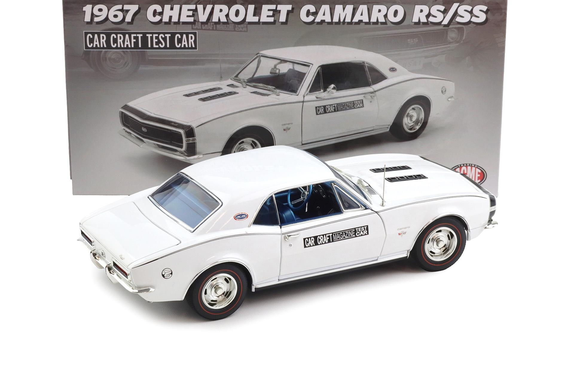 1:18 ACME 1967 Chevrolet Camaro RS/SS Coupe Car Craft Test Car white A1805734
