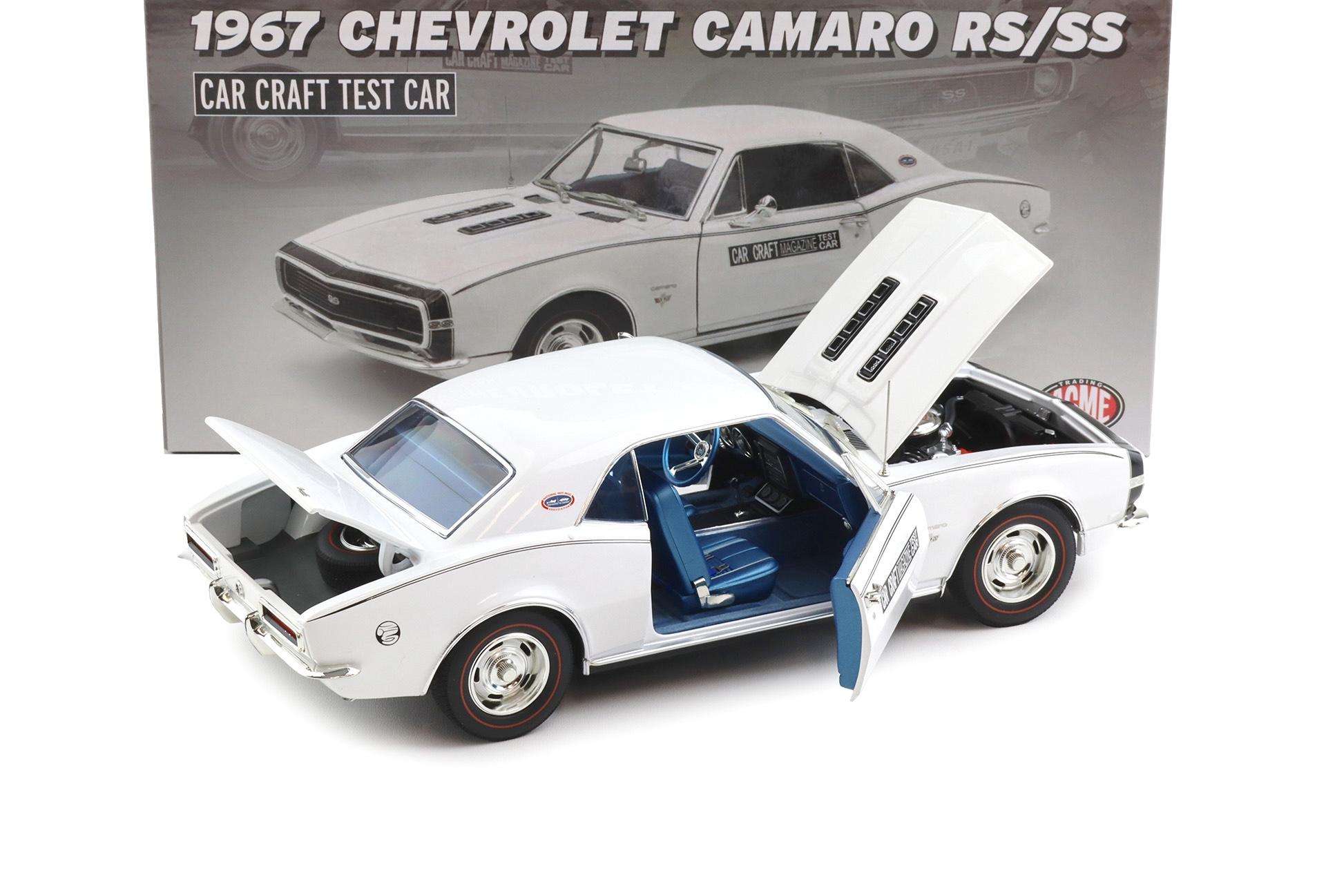1:18 ACME 1967 Chevrolet Camaro RS/SS Coupe Car Craft Test Car white A1805734