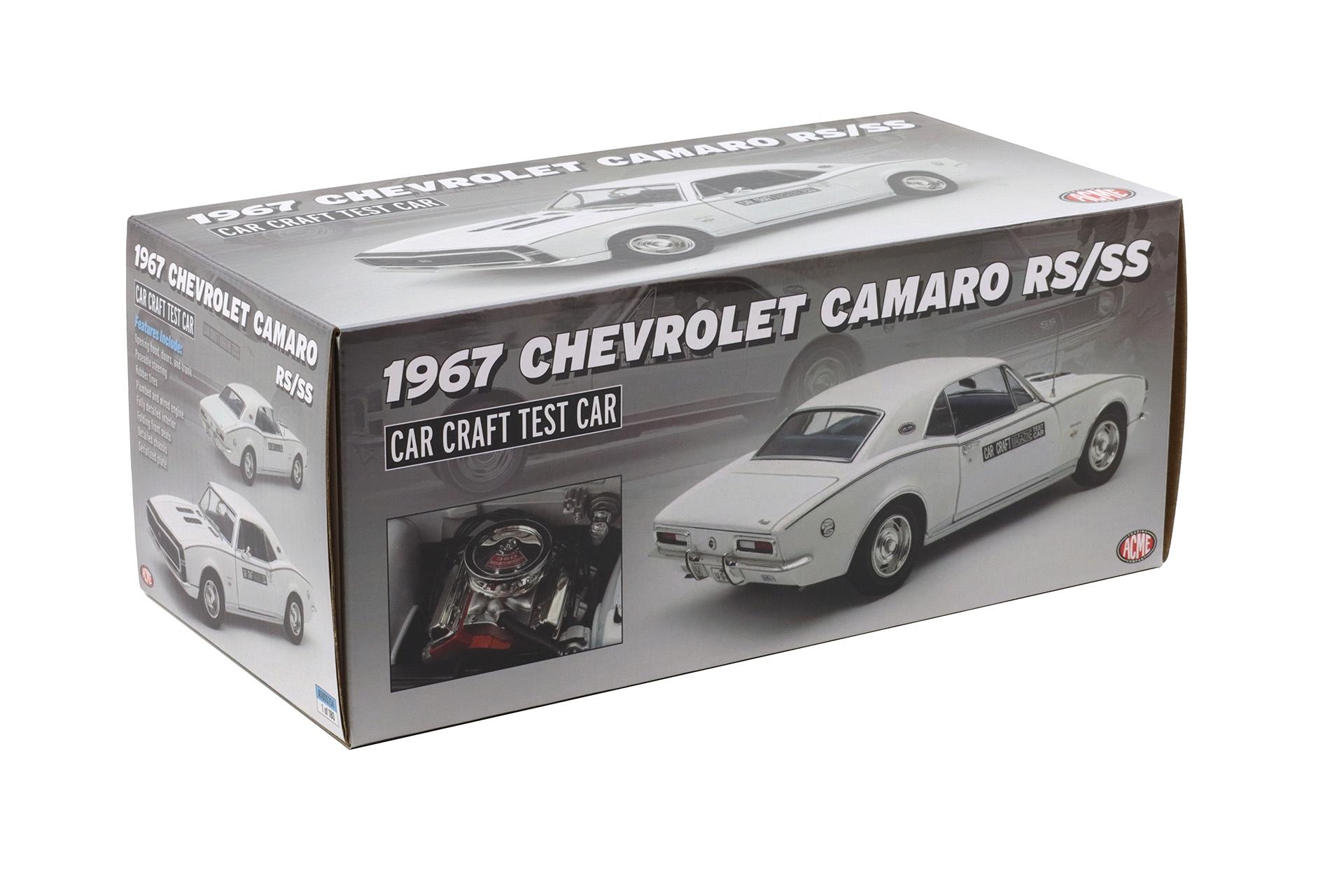 1:18 ACME 1967 Chevrolet Camaro RS/SS Coupe Car Craft Test Car white A1805734