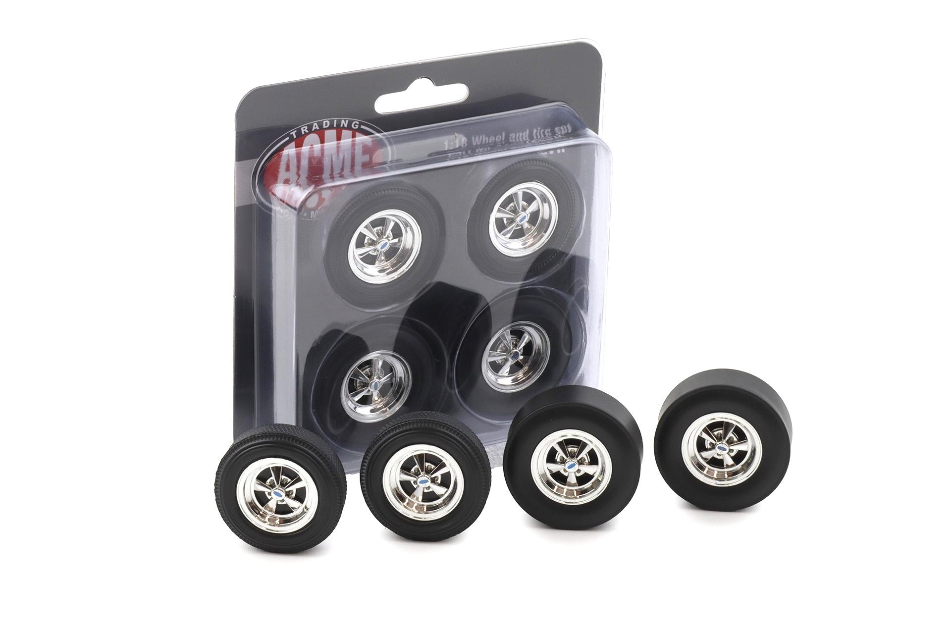 1:18 ACME Cragar Wheel and Tire Set Radsatz Räder 4 pcs. A1801229W