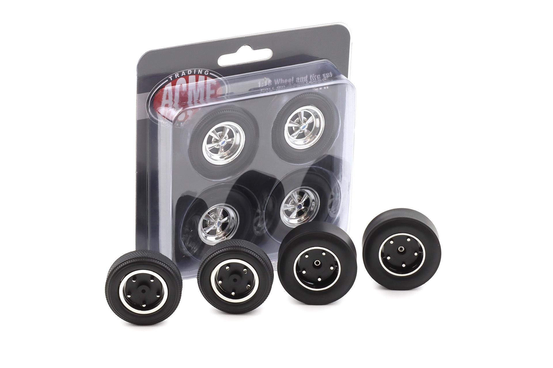 1:18 ACME Cragar Wheel and Tire Set Radsatz Räder 4 pcs. A1801229W