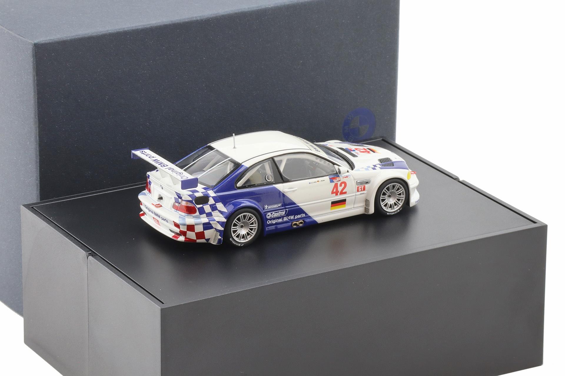 1:43 Minichamps BMW M3 GTR 2001 ALMS Müller/Letho #42 DEALER VERSION