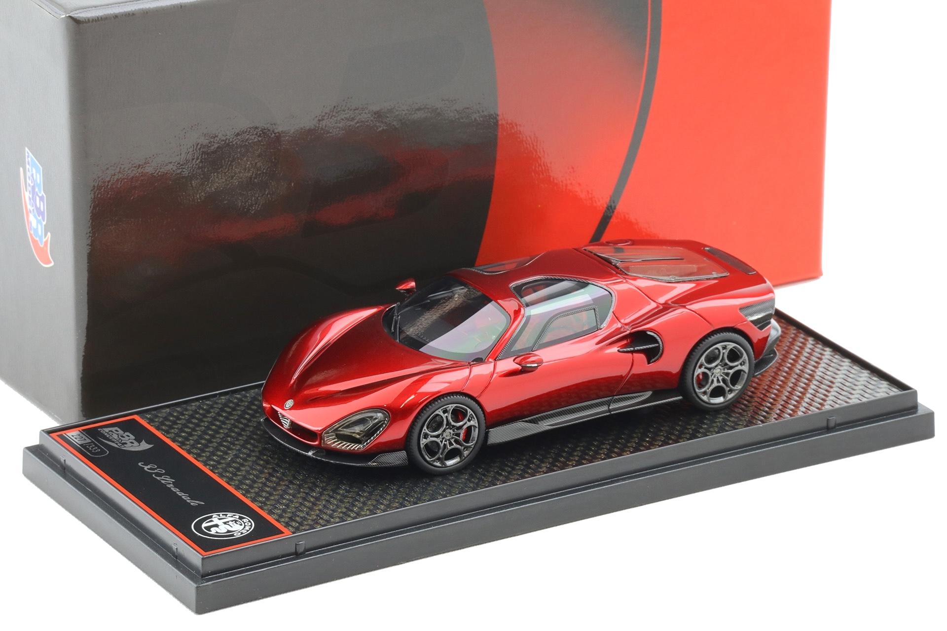 1:43 BBR Alfa Romeo 33 Stradale Rosso Villa dÂ´Este red metallic - Limited 333 pcs.