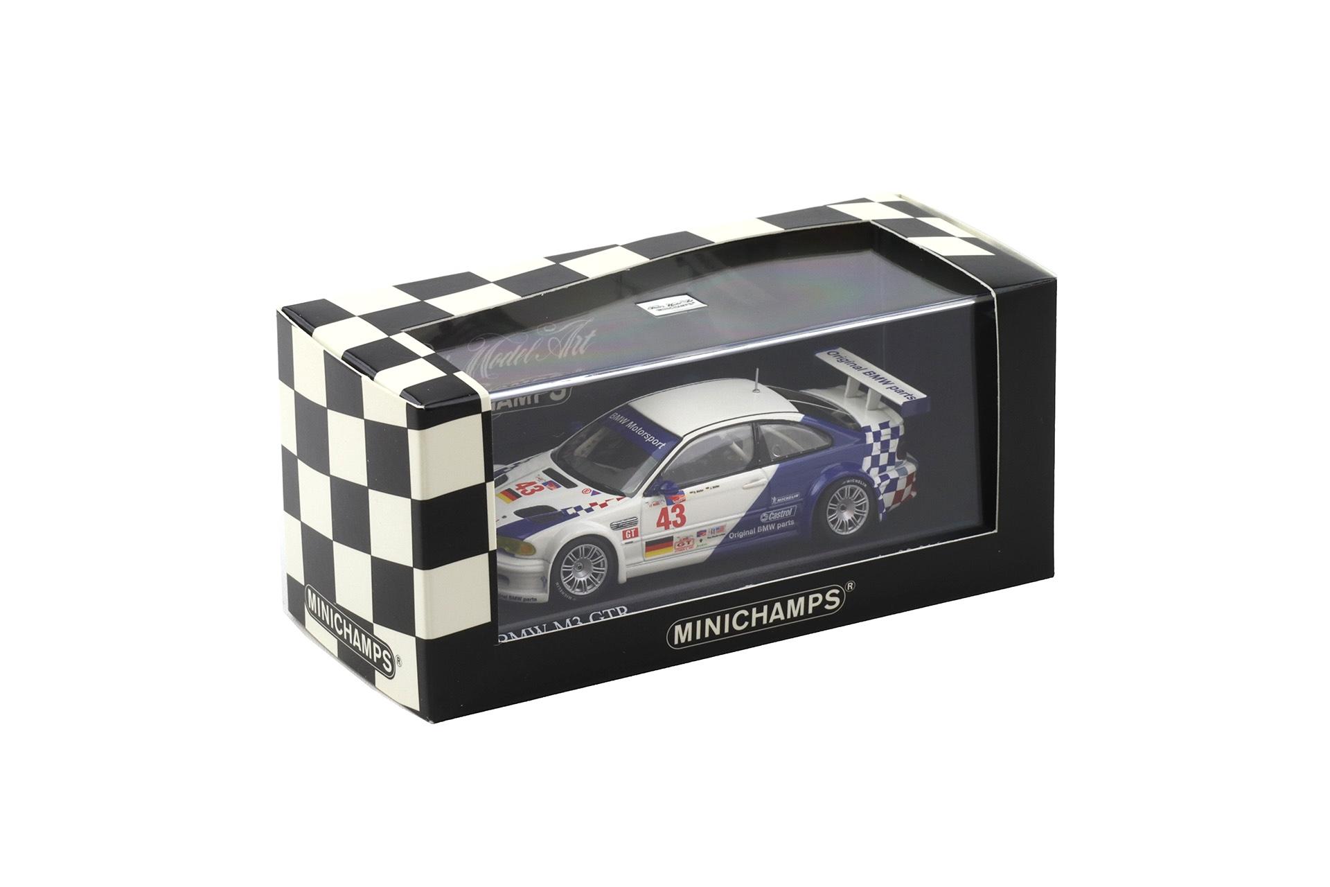 1:43 Minichamps BMW M3 E46 GTR ALMS Petit Le Mans 2001 Müller/ Müller #43