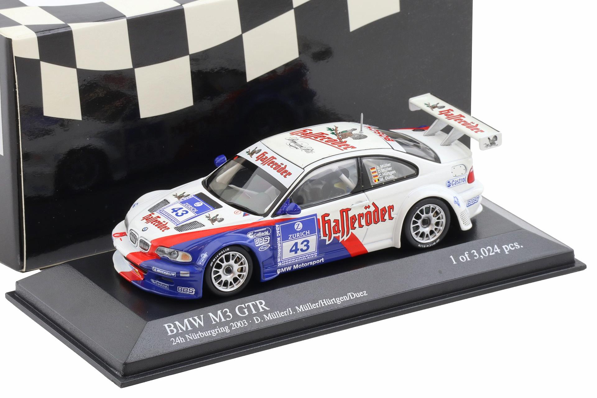 ID 112717 orig.jpg 1:43 Minichamps BMW M3 E46 GTR ADAC 24h 2001 Müller/ Müller/ Hürtgen/ Duez #43