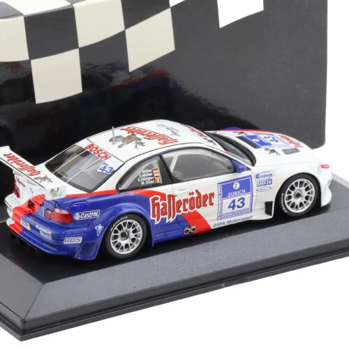 1:43 Minichamps BMW M3 E46 GTR ADAC 24h 2001 Müller/ Müller/ Hürtgen/ Duez #43