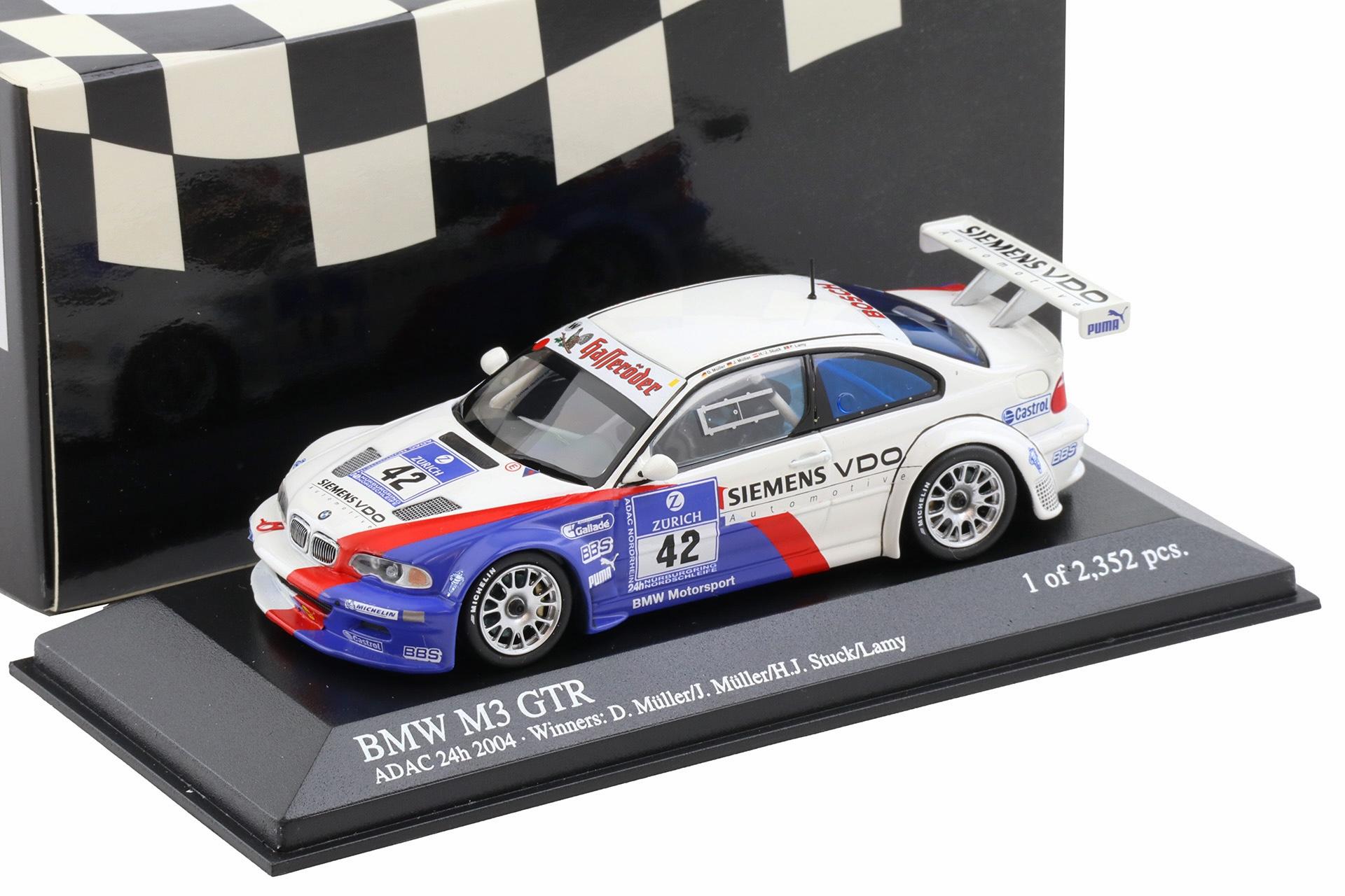 ID 112723 orig.jpg 1:43 Minichamps BMW M3 E46 GTR ADAC Winners 24h 2004 Müller/ Stuck/ Lamy #42
