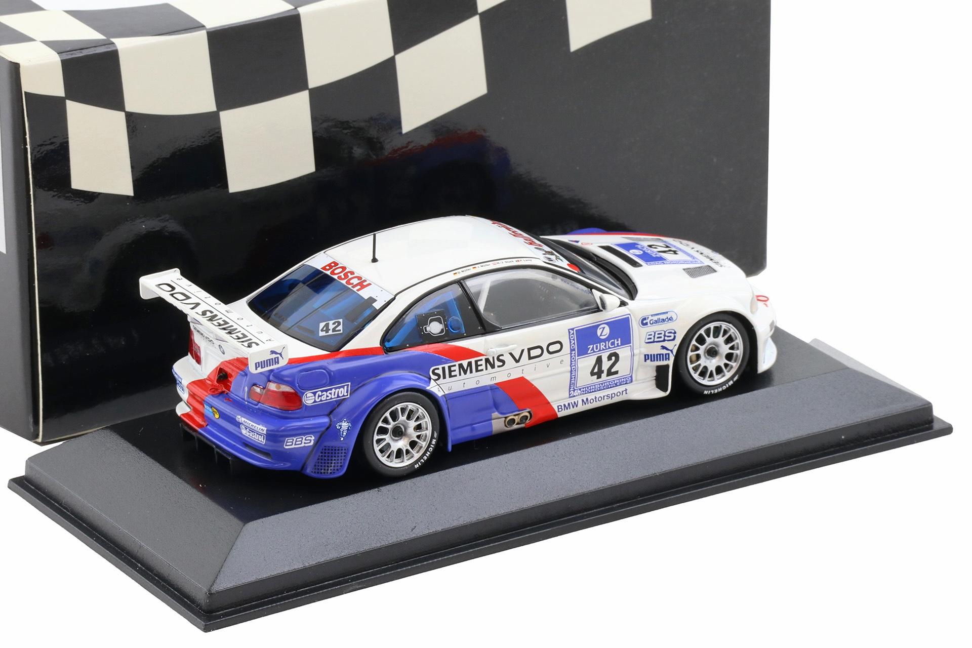 1:43 Minichamps BMW M3 E46 GTR ADAC Winners 24h 2004 Müller/ Stuck/ Lamy #42