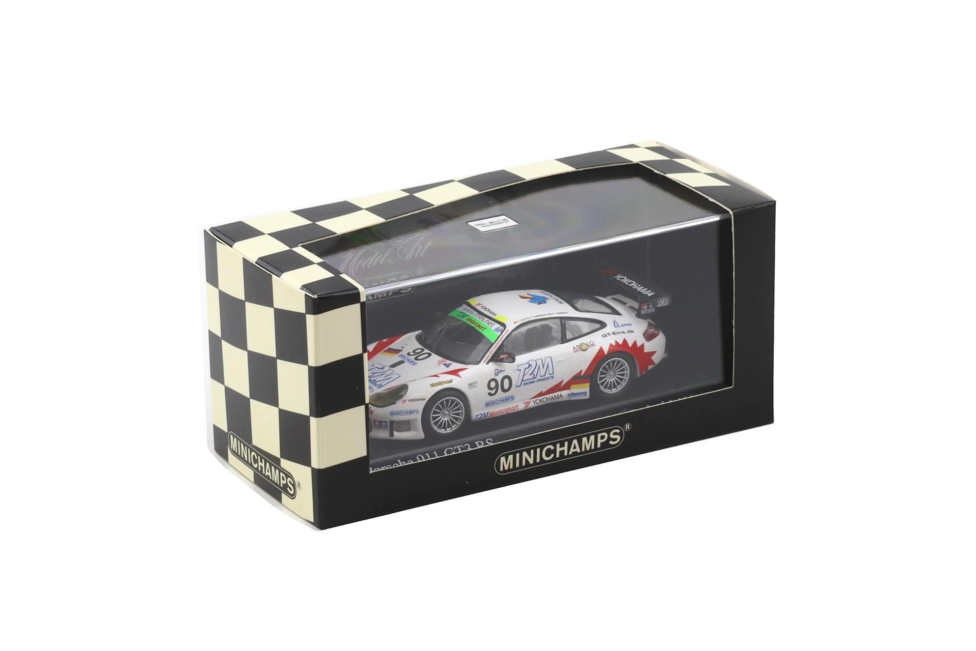 1:43 Minichamps Porsche 911 996 GT3 RS T2M 1000km SPA 2004 Ickx/Rabineau/Tinseau