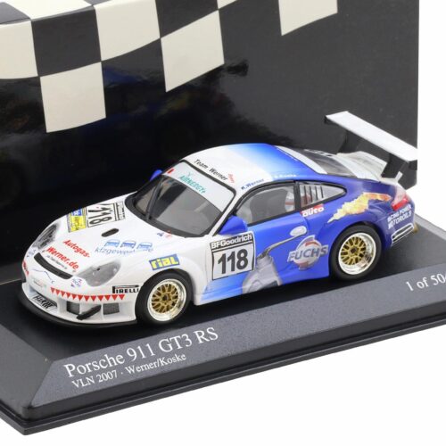 1:43 Minichamps Porsche 911 996 GT3 RS Team Werner Sport VLN 2007 Werner/ Koske