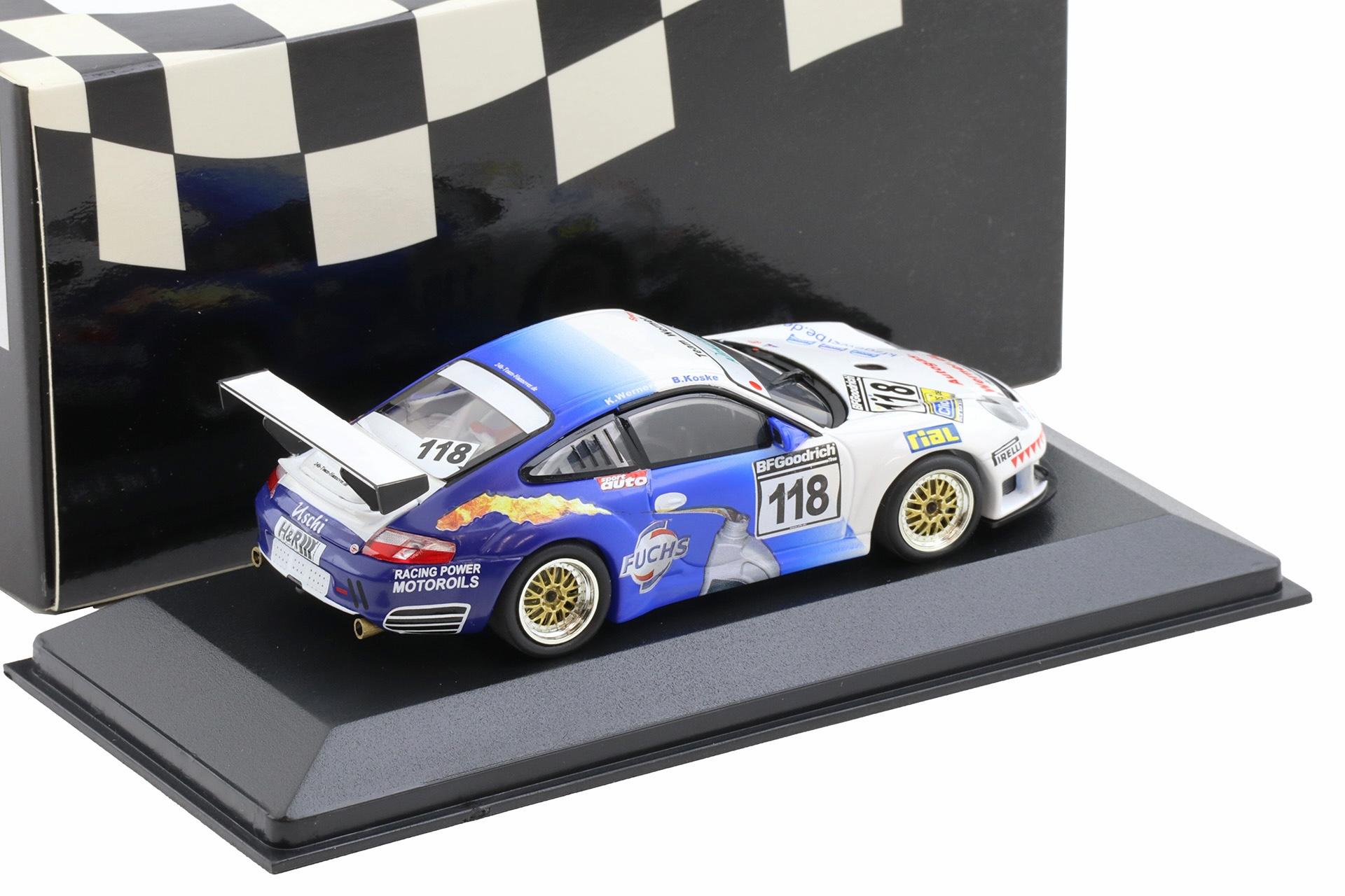 1:43 Minichamps Porsche 911 996 GT3 RS Team Werner Sport VLN 2007 Werner/ Koske