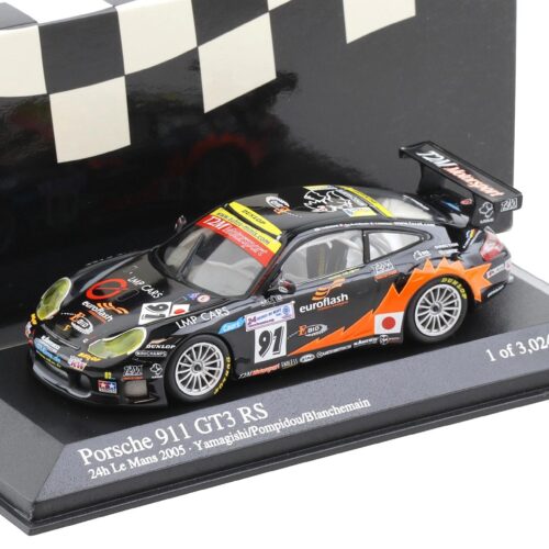1:43 Minichamps Porsche 911 996 GT3 RS 24h Le Mans 2005 Yamagishi/Pompidou #91
