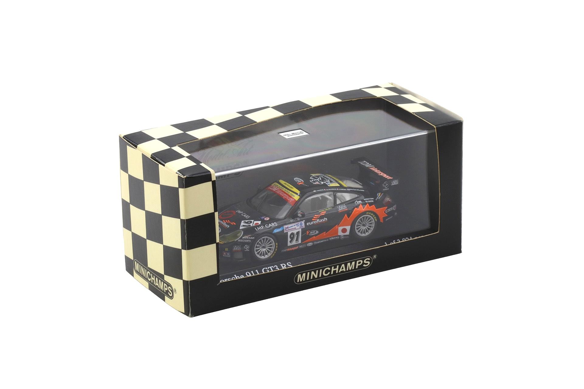 1:43 Minichamps Porsche 911 996 GT3 RS 24h Le Mans 2005 Yamagishi/Pompidou #91