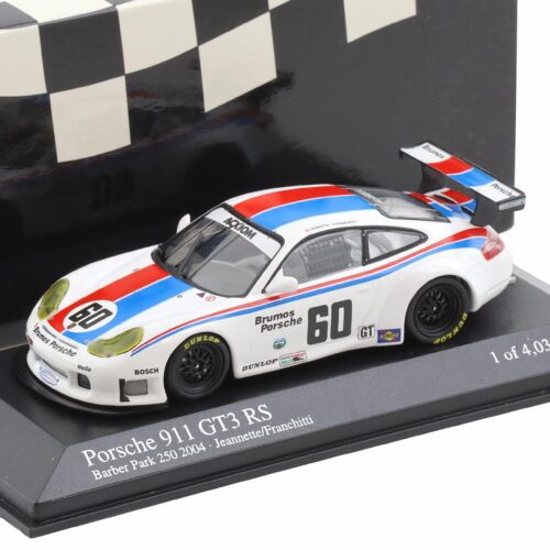 1:43 Minichamps Porsche 911 996 GT3 RS Barber Park 250 2004 Jeannette/ Franchitti #60