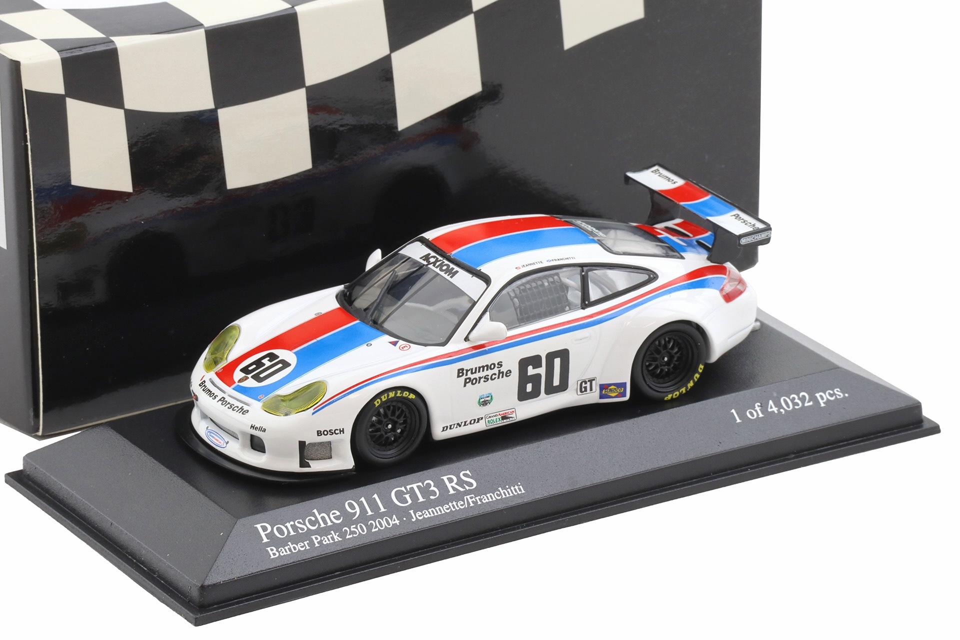 ID 112750 orig 1.jpg 1:43 Minichamps Porsche 911 996 GT3 RS Barber Park 250 2004 Jeannette/ Franchitti #60