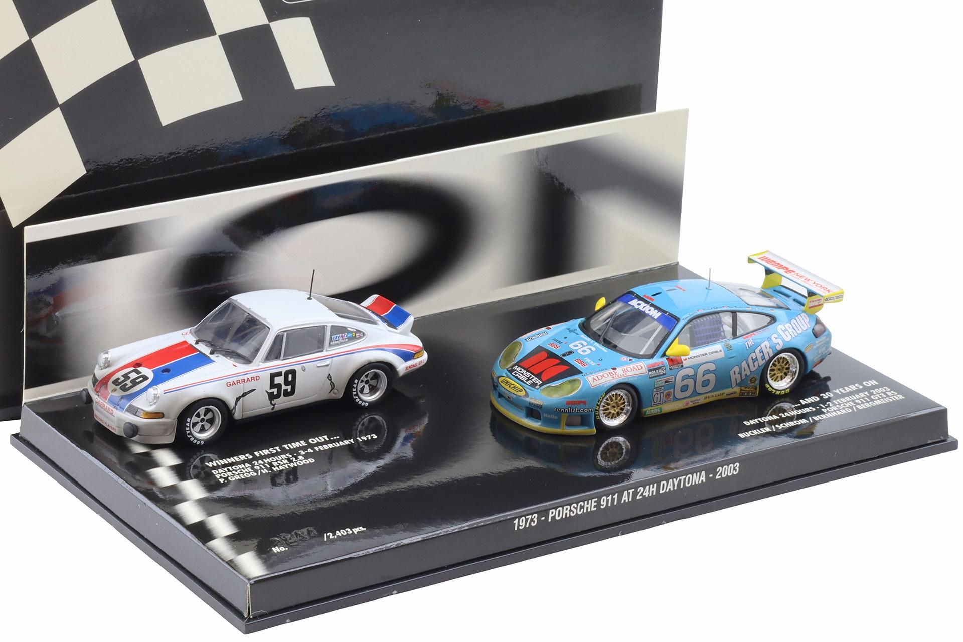 ID 112753 orig.jpg 1:43 Minichamps SET Porsche 911 Winners 24h Daytona 1973 and 2003 #59 #66