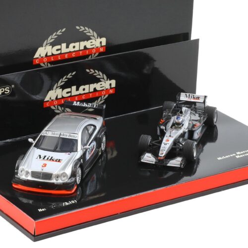 1:43 Minichamps SET McLaren Mercedes MP4-16 and CLK Coupe Test Car Mika Hakkinen