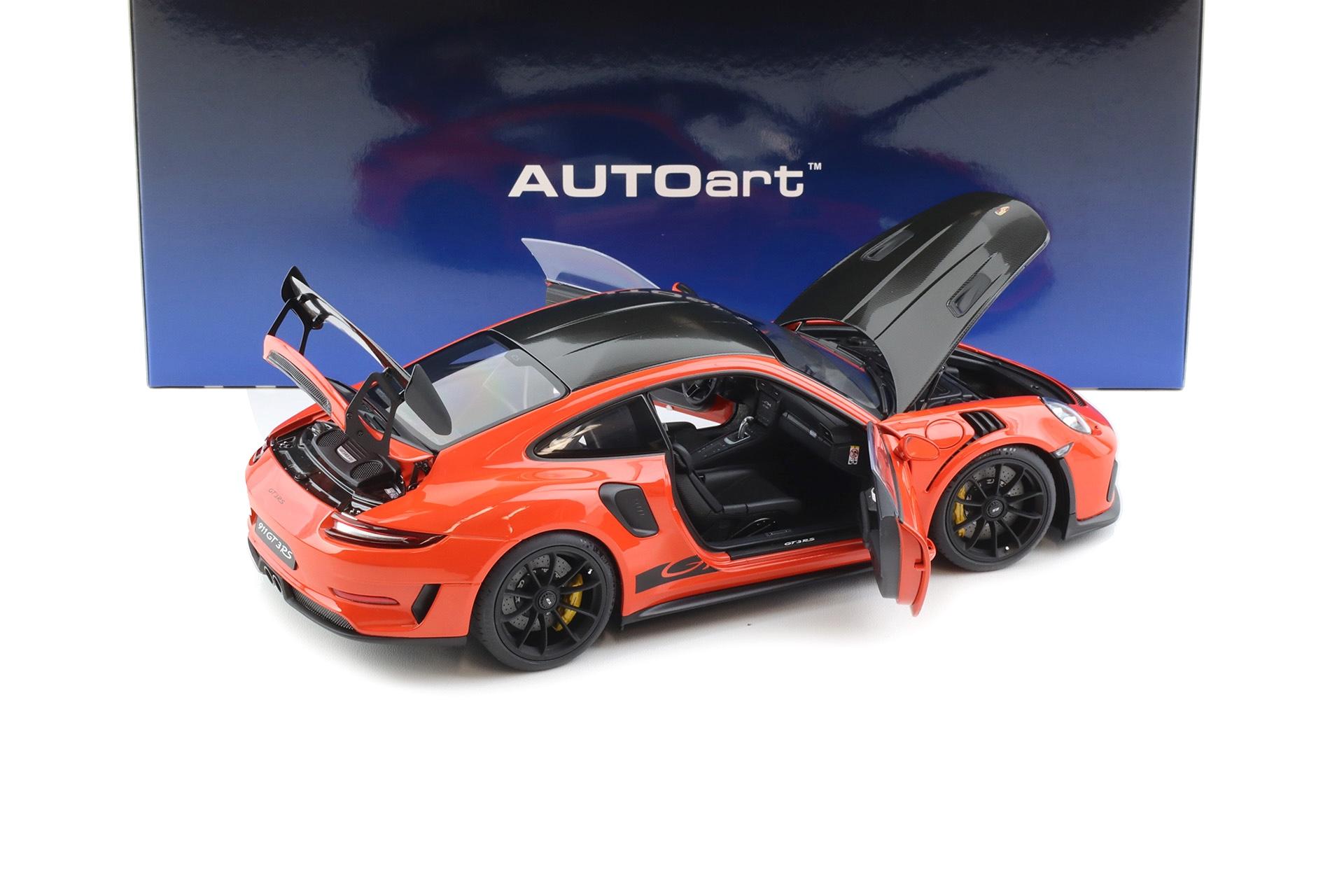 1:18 AUTOart Porsche 911 991.2 GT3 RS Weissach Package Lava orange 78177