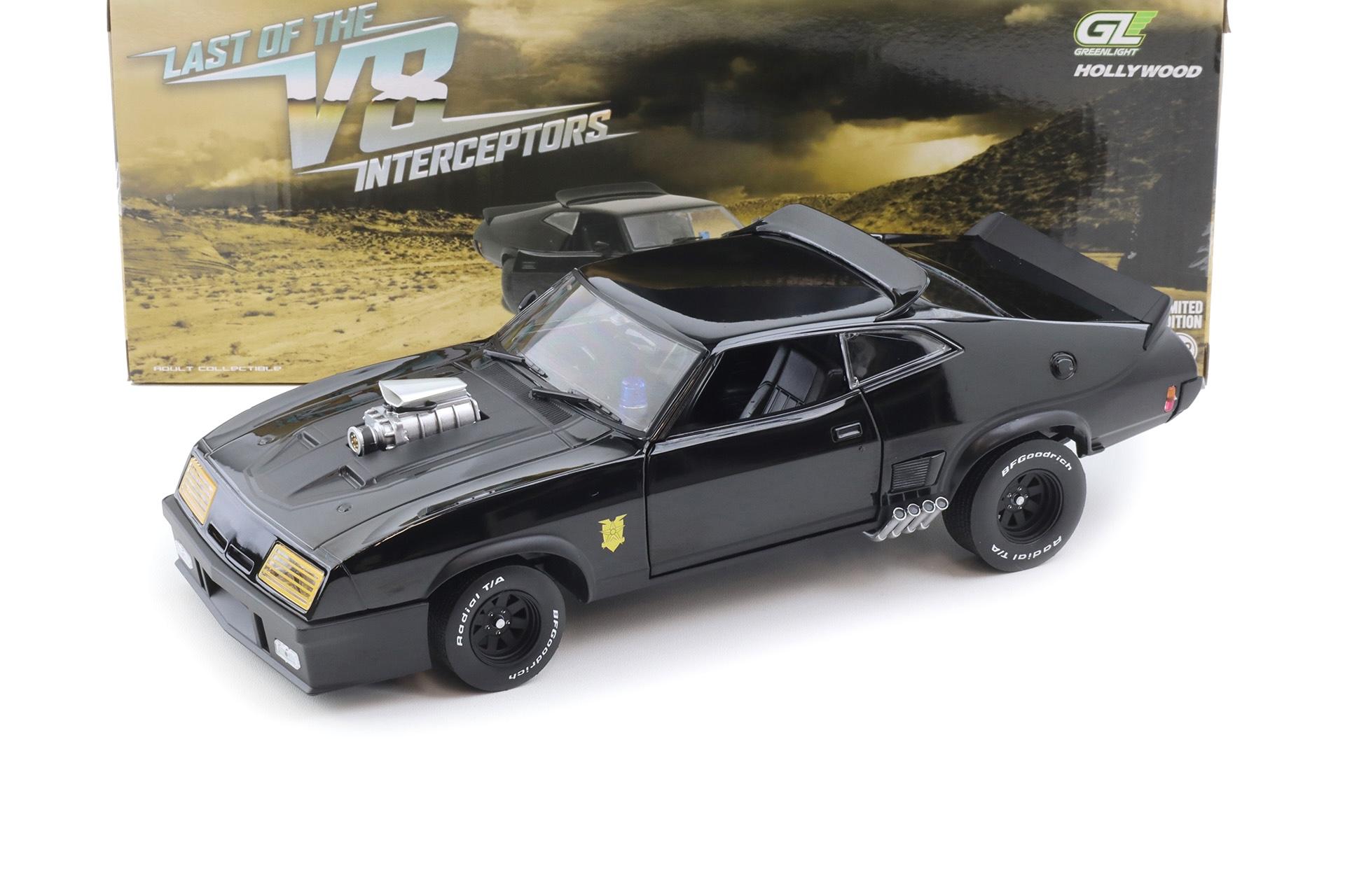 1:18 Greenlight 1973 Ford Falcon XB Last of the V8 Intercopters black Mad Max