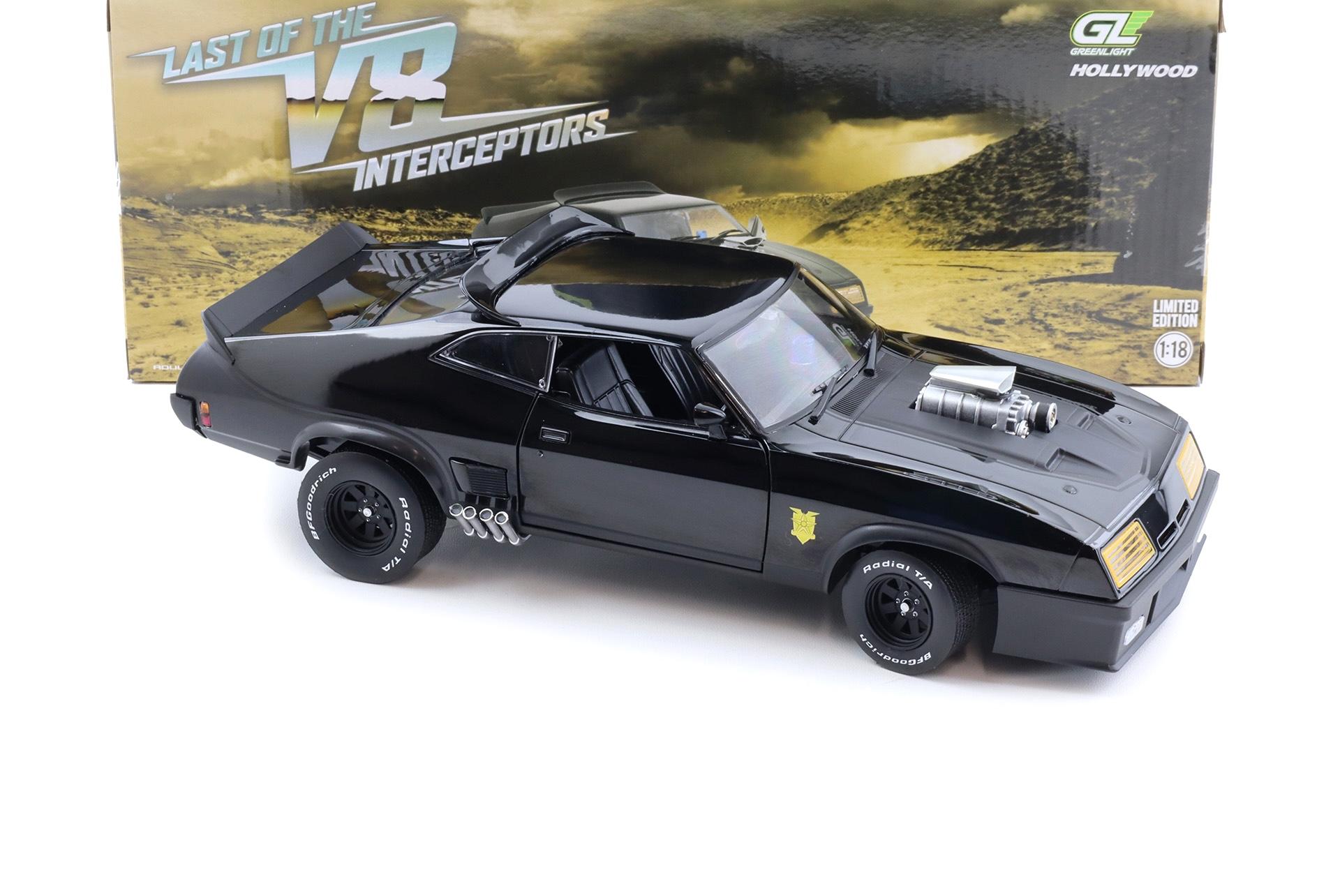 1:18 Greenlight 1973 Ford Falcon XB Last of the V8 Intercopters black Mad Max