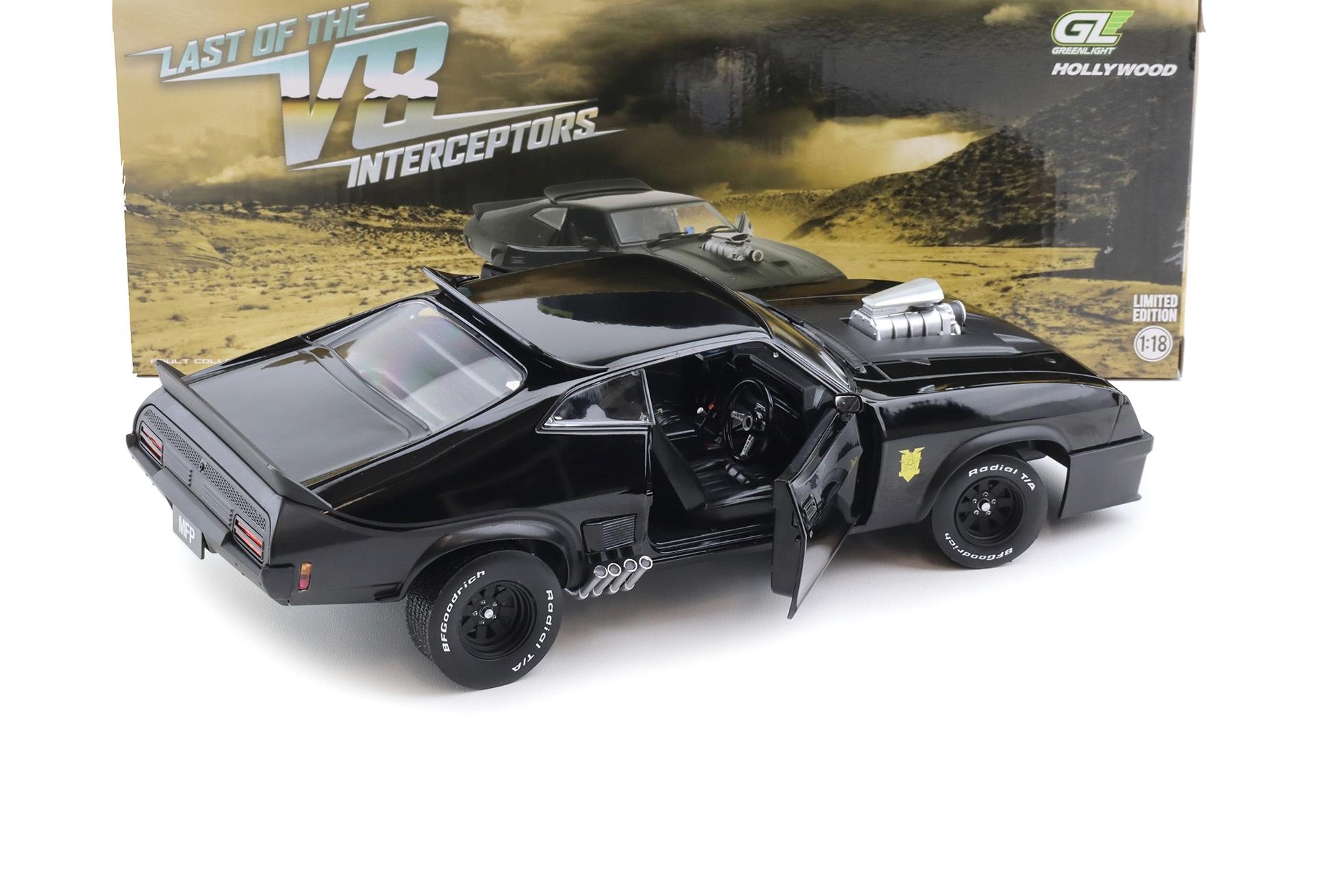 1:18 Greenlight 1973 Ford Falcon XB Last of the V8 Intercopters black Mad Max