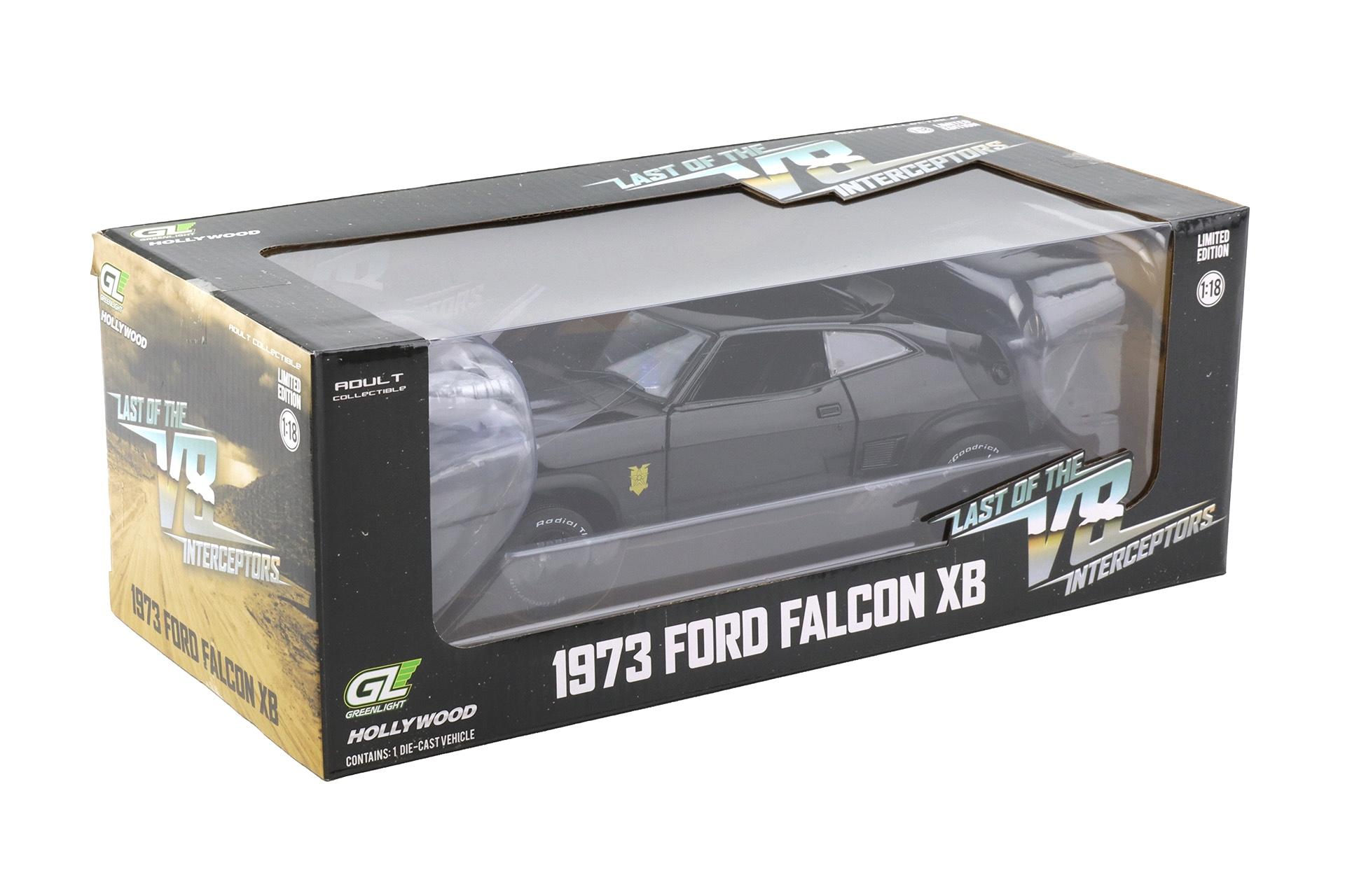 1:18 Greenlight 1973 Ford Falcon XB Last of the V8 Intercopters black Mad Max