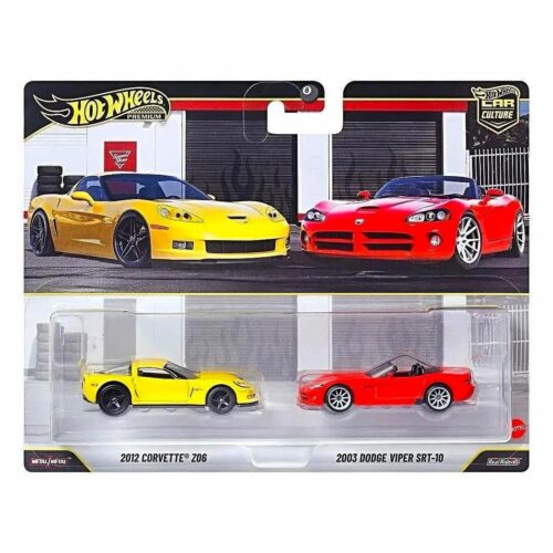 1:64 Hot Wheels 2026 Premium 2-Pack 979W Corvette Z06 + Dodge Viper SRT-10