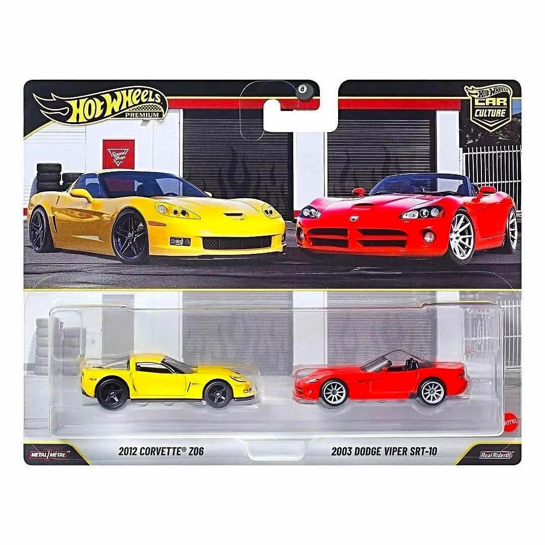 1:64 Hot Wheels 2026 Premium 2-Pack 979W Corvette Z06 + Dodge Viper SRT-10