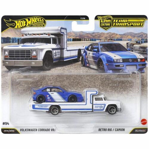 1:64 Hot Wheels Premium 2026 Team Transport JHX95 VW Corrado VR6 + Retro Rig