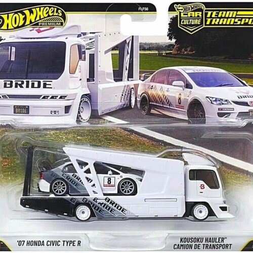 1:64 Hot Wheels Premium 2026 Team Transport JHX94 Honda Civic Type R + Kousoku Hauler