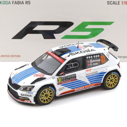 1:18 FOX18 Skoda Fabia R5 Winner WRC Rally Monte Carlo 2017 #31 Mikkelsen