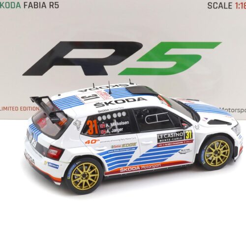 1:18 FOX18 Skoda Fabia R5 Winner WRC Rally Monte Carlo 2017 #31 Mikkelsen