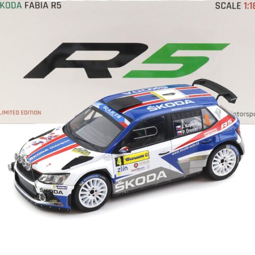 1:18 FOX18 Skoda Fabia R5 WRC Rally Barum 2018 #4 Kopecky/ Dresler