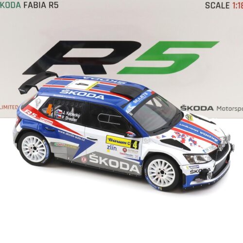 1:18 FOX18 Skoda Fabia R5 WRC Rally Barum 2018 #4 Kopecky/ Dresler