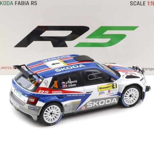 1:18 FOX18 Skoda Fabia R5 WRC Rally Barum 2018 #4 Kopecky/ Dresler